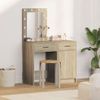 vidaXL Schminktisch mit Tür 2 pcs Braun 50 x 41 x 135 cm Holzwerkstoff 3334238 Bild 1