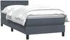 vidaXL Boxspringbett mit Matratze Dunkelgrau 80x220 cm Samt 3316618 Bild 3