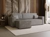 GRAINGOLD Ecksofa Prato L, mit Schlaffunktion und Bettkasten, Universelle, ausziehbare, Cord-Stoff, Grau Bild 4