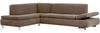 Ecksofa mit Ottomane links Kaye Bezug Veloursstoff Metallfuß verchromt / sahara 23112 Bild 2