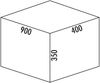 Naber 8013414 Abfallsammler Cox Stand-UP® 350 S/900-3 ohne Biodeckel, anthrazit, 66 (3x22) Liter / 90 cm Schrankbreite Bild 2