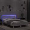 vidaXL Bettrahmen mit LED mit Kopfteil Weiß 137 x 190 cm Holzwerkstoff 3402851 Bild 4