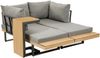 greemotion Lounge-Set Lana, 3-tlg. Aluminium Garten-Ecksofa-Set mit Tisch und Kissen Bild 4