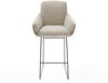 Barstuhl Luan-Flex Webstoff Soft Beige Kufengestell Metall Schwarz Bild 2