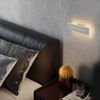 ZMH Wandleuchte Innen Wandlampe LED- 30CM Modern Flurlampe Wohnzimmerlampe Wand Warmweiß Treppenhauslampe Flur Schlafzimmer Wandbeleuchtung Lang Design Weiß 8W für Treppenhaus Wohnzimmer Bett Bild 2