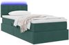 vidaXL LED-Speicherbett mit Matratze Dunkelgrün 90 x 190 cm Samt 3371484 Bild 3