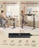 VASAGLE Höhenverstellbarer Schreibtisch, 160 x 80 cm, flexibel montierbarer Monitorständer, Schublade, USB-C-Anschluss, Erinnerung bei langem Sitzen, für Büro, vintagebraun Bild 4
