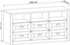 AX LIVING Kommode mit Schubladen Palmano K6S – 130 cm breit, Grau Bild 2