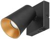 LED Wandstrahler Schwarz Gold mit Schalter, Breite 10cm Bild 2
