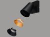 LED Wandstrahler Schwarz Gold mit Schalter, Breite 10cm Bild 5