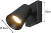 LED Wandstrahler Schwarz Gold mit Schalter, Breite 10cm Bild 4