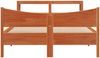 vidaXL Massivholzbett mit Kopfteil Wachsbraun 120x200 cm Kiefer 3306308 Bild 4