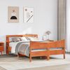 vidaXL Massivholzbett mit Kopfteil Wachsbraun 120x200 cm Kiefer 3306308 Bild 3