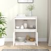 Sideboard Weiß 60 x 34 x 75 cm Massivholz Kiefer [813521] Bild 3