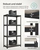 Songmics Standregal, Bücherregal, Schwerlastregal, Kellerregal, Lagerregal, verstellbar, 40 x 80 x 160 cm, bis 520 kg belastbar, für Küche, Wohnzimmer, Greige-Schwarz Bild 3