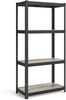 Songmics Standregal, Bücherregal, Schwerlastregal, Kellerregal, Lagerregal, verstellbar, 40 x 80 x 160 cm, bis 520 kg belastbar, für Küche, Wohnzimmer, Greige-Schwarz Bild 1