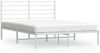 vidaXL Bettgestell mit Kopfteil Metall Weiß 160x200 cm 352371 Bild 2