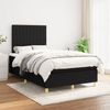 vidaXL Boxspringbett mit Matratze Schwarz 120x190 cm Stoff 3269946 Bild 3