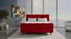 Boxspringbett Luna - Samtstoff - rot - 160x200 cm Bild 3