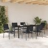 vidaXL Garten Essgruppe 7 pcs Schwarz PE-Rattan 3379083 Bild 4