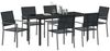 vidaXL Garten Essgruppe 7 pcs Schwarz PE-Rattan 3379083 Bild 3