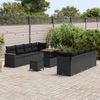 vidaXL Gartensofa-set mit Kissen 12 pcs Schwarz Poly-Rattan 3364969 Bild 3