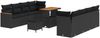 vidaXL Gartensofa-set mit Kissen 12 pcs Schwarz Poly-Rattan 3364969 Bild 2