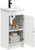 vidaXL Badezimmerschrank mit Waschbecken Hochglanz Weiß 890028 Bild 3
