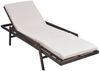 vidaXL Sonnenliege mit Auflage Poly Rattan Braun 43107 Bild 3