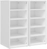 vidaXL Schuhschränke 2 Stk. Weiß 31,5x35x70 cm Holzwerkstoff 808982 Bild 2