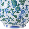 Blumenvase MOSTOLES Porzellan 45 cm Weiß Blau Bild 5