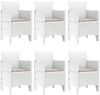 vidaXL Garten Essgruppe 7 pcs Weiß Polt Rattan 3378562 Bild 4