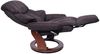 MCA Relaxsessel Calgary 2, Fernsehsessel Sessel, Stoff/Textil 150kg belastbar ~ braun-schwarz, Walnuss-Optik Bild 3