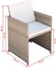vidaXL Gartenstühle 2 Stk. mit Polstern und Kissen Poly Rattan Beige 42561 Bild 5