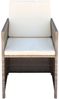 vidaXL Gartenstühle 2 Stk. mit Polstern und Kissen Poly Rattan Beige 42561 Bild 3