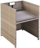 vidaXL Gartenstühle 2 Stk. mit Polstern und Kissen Poly Rattan Beige 42561 Bild 4