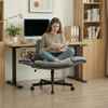 Leawin Drehstuhl Bürostuhl ergonomisch mit breitem Sitz & 5-fach Armlehnen, Schreibtischstuhl mit Chenille-Bezug, Rollen & 150 kg Bild 2