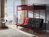 Vente-unique - MODULO Bett Metall SchwarzRot - B 96 cm x H 170 cm x L 198 cm Bild 2