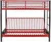 Vente-unique - MODULO Bett Metall SchwarzRot - B 96 cm x H 170 cm x L 198 cm Bild 5