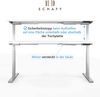 Schreibtisch elektrisch höhenverstellbar REC 160x60 cm, Tischplatte Weiss mit Gestell Silber Bild 5