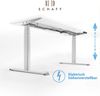 Schreibtisch elektrisch höhenverstellbar REC 160x60 cm, Tischplatte Weiss mit Gestell Silber Bild 3
