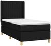 vidaXL Boxspringbett mit Matratze & LED Schwarz 100x200 cm Stoff 3139015 Bild 4