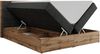 Boxspringbett mit Kopfteil und Topper, Polsterbett - ALBERO 2 - 200 x 200 cm - Dunkelgrau Stoff - H4 Bild 5