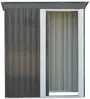 Vente-unique - BIRON Gartenhaus Metall Grau - B 77 cm x H 168 cm x L 153 cm Bild 3