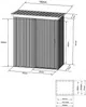 Vente-unique - BIRON Gartenhaus Metall Grau - B 77 cm x H 168 cm x L 153 cm Bild 5
