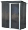 Vente-unique - BIRON Gartenhaus Metall Grau - B 77 cm x H 168 cm x L 153 cm Bild 2