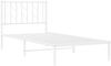 vidaXL Bettgestell mit Kopfteil Metall Weiß 90x190 cm 374478 Bild 4
