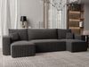 Wohnlandschaft Sofa mit Schlaffunktion ADARA in Stoff Poso Schwarz Bild 2
