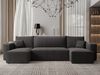 Wohnlandschaft Sofa mit Schlaffunktion ADARA in Stoff Poso Schwarz Bild 1