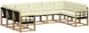 vidaXL Outdoor-Sofagarnitur mit Kissen 9 pcs Weiß und Creme 3389864 Bild 2